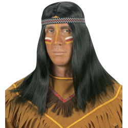 Indiánská paruka s čelenkou